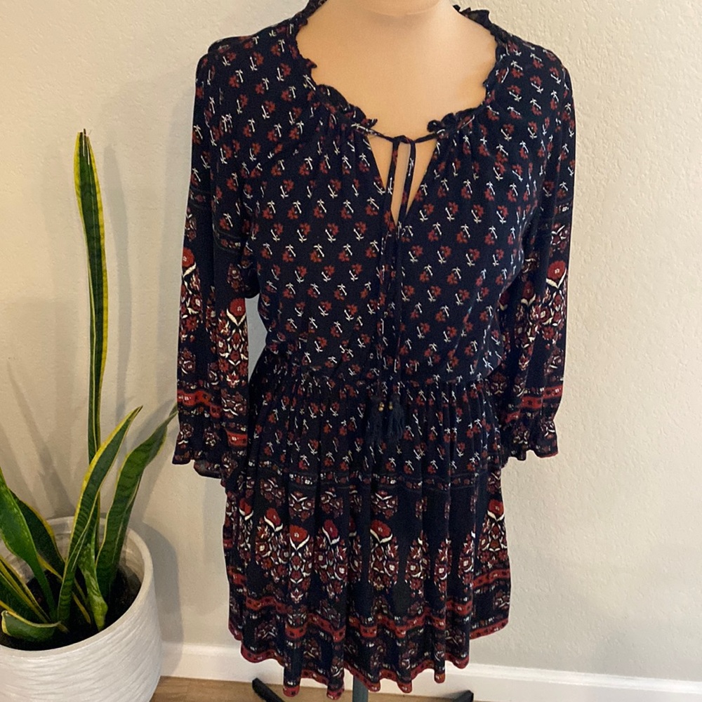 American rag dress size medium. Black print